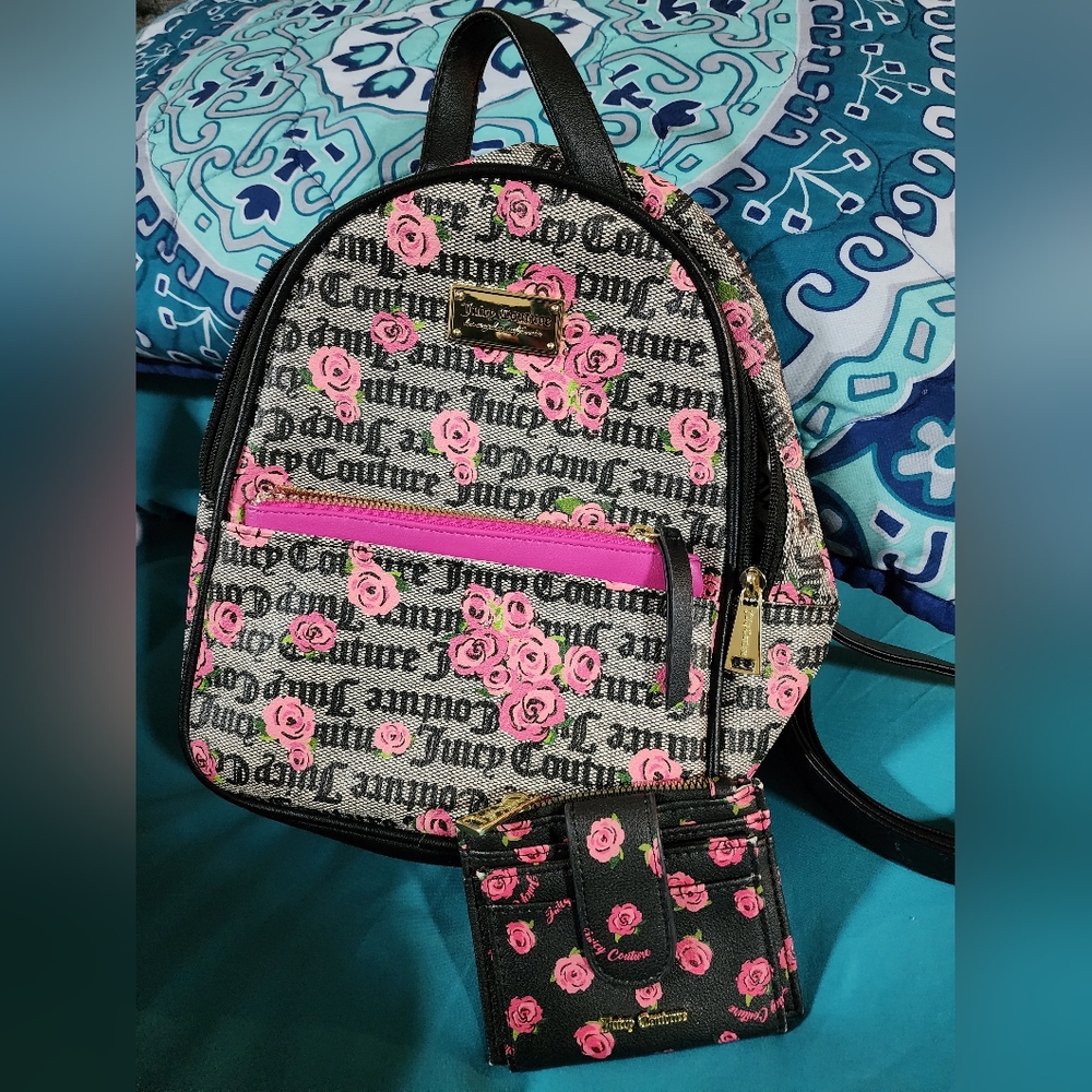 Juicy Couture backpack and wallet
